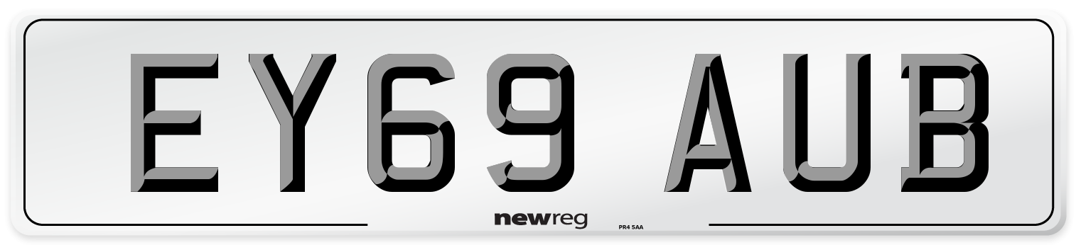 EY69 AUB Number Plate from New Reg